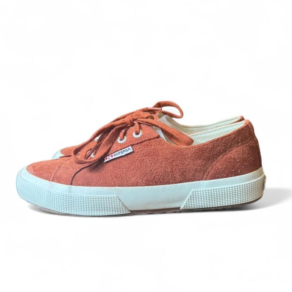 Superga 2750 OG Hairy Suede Sneakers Rust Brown EU 38 Women’s 7.5 Lace Up Casual